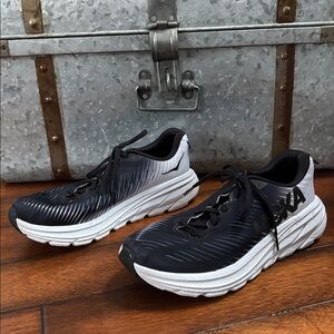 HOKA Rincon 3 Women Sneakers - Black and White Size 9